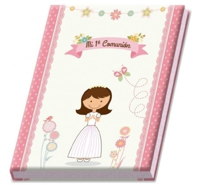 Libro albúm comunión niña en caja regalo ROSA D8576 RS