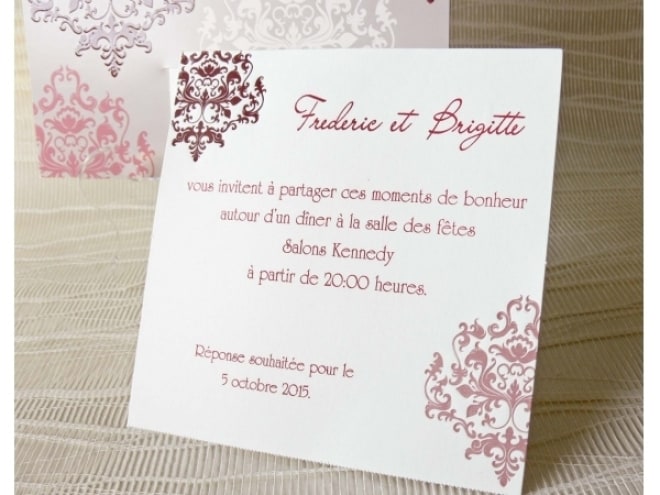Tarjeta a juego con la invitación 42810
