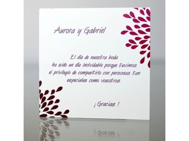 Tarjeta a juego con la invitación 44942