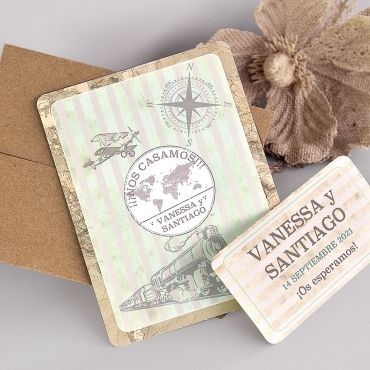 INVITACIÓN DE BODA 39743 Travel