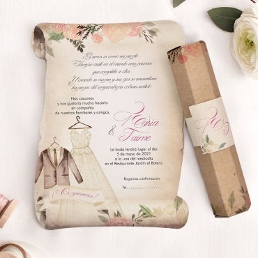 INVITACIÓN DE BODA39744 pergamino