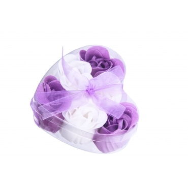 6 flores jabón presentadas en estuche