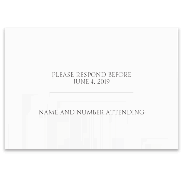 Tarjeta a juego con la invitación