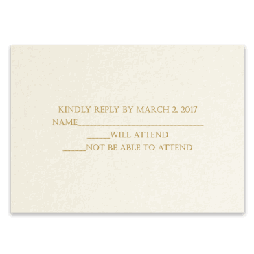 Tarjeta a juego con la invitación