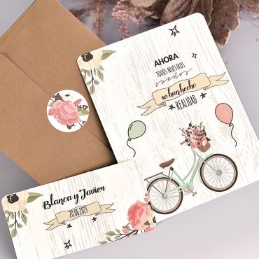 INVITACIÓN DE BODA 39737 estilo rústico