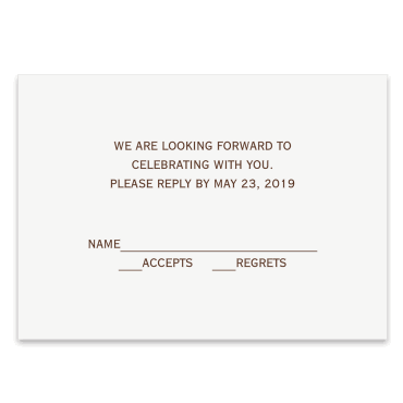 Tarjeta a juego con la invitación