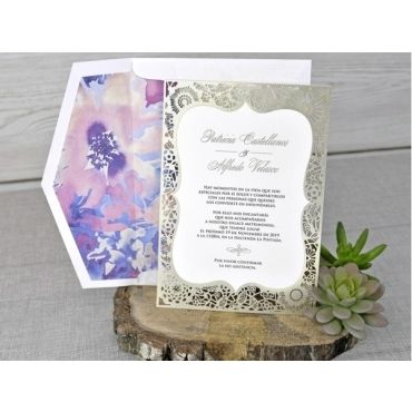 Invitación de boda Corte láser 39341