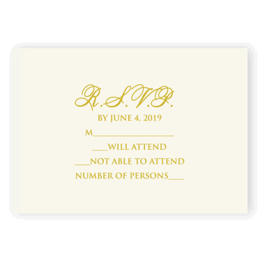 Tarjeta a juego con la invitación