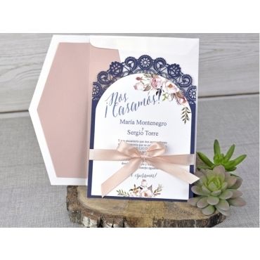 Invitación de boda Corte láser 39326-1