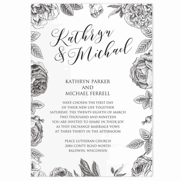 Tarjeta a juego con la invitación