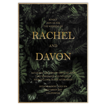 Tarjeta a juego con la invitación