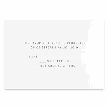 Tarjeta a juego con la invitación