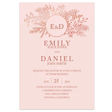 Tarjeta a juego con la invitación