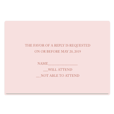 Tarjeta a juego con la invitación