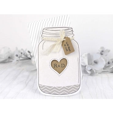 Invitación de boda tarro 39229