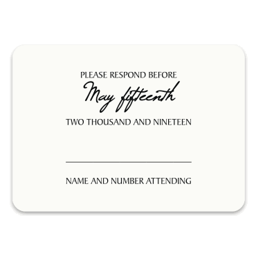 Tarjeta a juego con la invitación