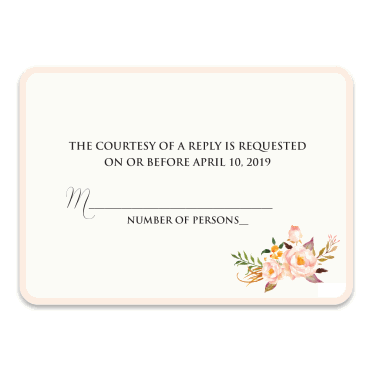 Tarjeta a juego con la invitación