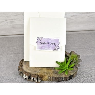 Invitación de boda lavanda 39311