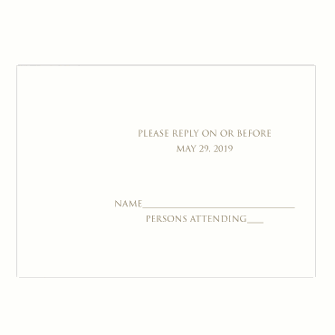 Tarjeta a juego con la invitación