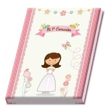 Libro albúm comunión niña en caja regalo ROSA D8576 RS