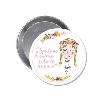 Lote 12 chapas comunión niña D8586 RS