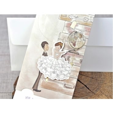 Invitación de boda romántica 39324