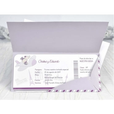 Invitación Billete de Avión 39131