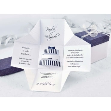 Invitación tarta 3D 39107