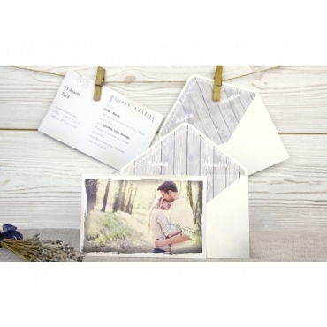 Invitación de boda rústica 32512