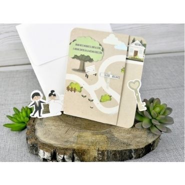 Invitación de boda família camino 39301