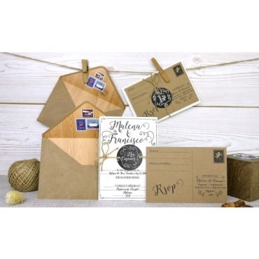Invitación de boda postal 32511