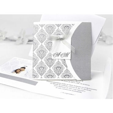 Invitación elegante con foto interior 35600