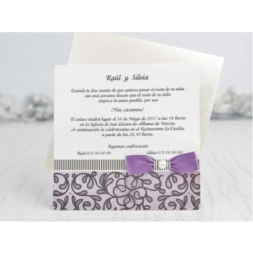 Número de mesa a juego con la invitación 1105