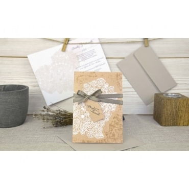 Invitación de boda dibujo corazón 32642