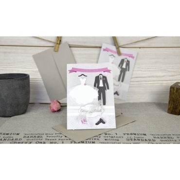 Invitación de boda siluetas 32630