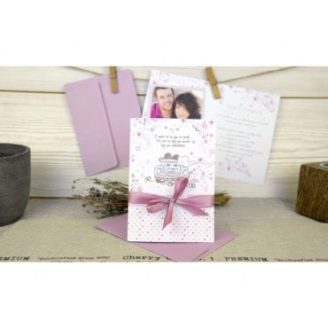 Invitación de boda rosa 32673