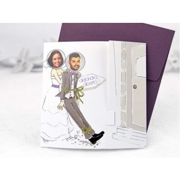 Invitación novia en brazos 35695