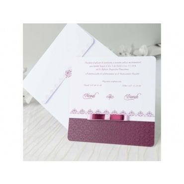 Invitación Brocado Morado 70777