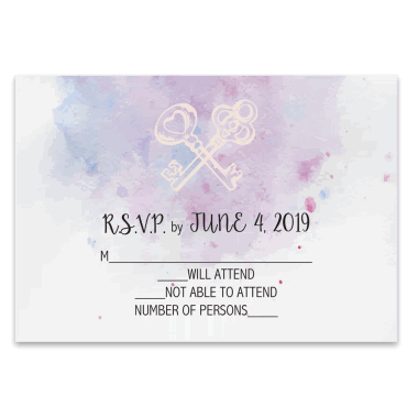 Invitación de boda tonos lilas 39304