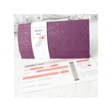 Billete de Avión Morado 32652