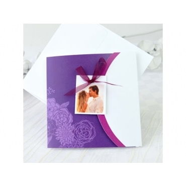 Invitación Floral Morada 32631