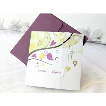 Invitación Pájaros 32678