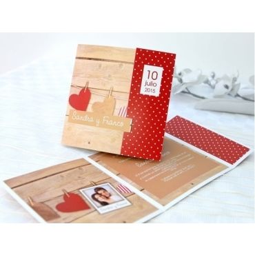 Invitación madera 32612