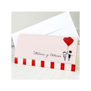 Invitación Globo de Corazón 32691