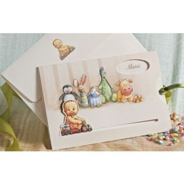 Invitación de Bautizo Trenecito 15108