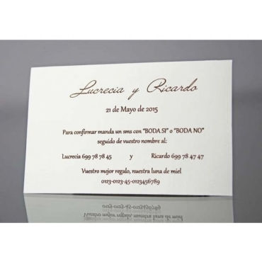 Tarjeta a juego 40833