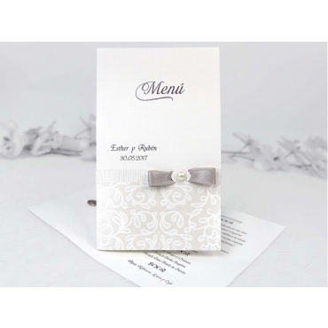 Menú de boda a juego con la invitación 3117