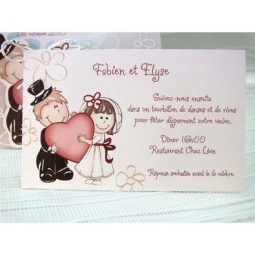 Tarjeta a juego con la invitación 42706