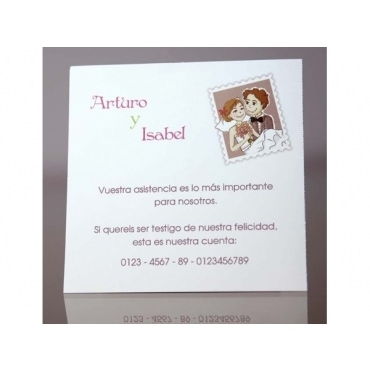 Tarjeta a juego con la invitación 44927