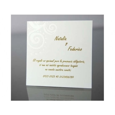 Tarjeta a juego con la invitación 44929